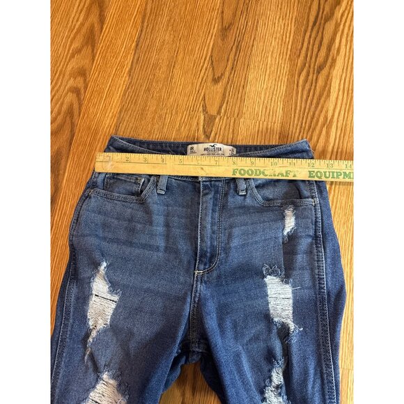 Hollister Curvy High-Rise Mom Jeans Distressed Dark Wash W24 L27 Denim - Picture 5 of 10